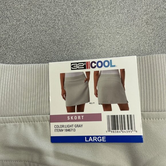 32 Degrees Cool Women's L Light Gray Skorts n1157 - Picture 9 of 12